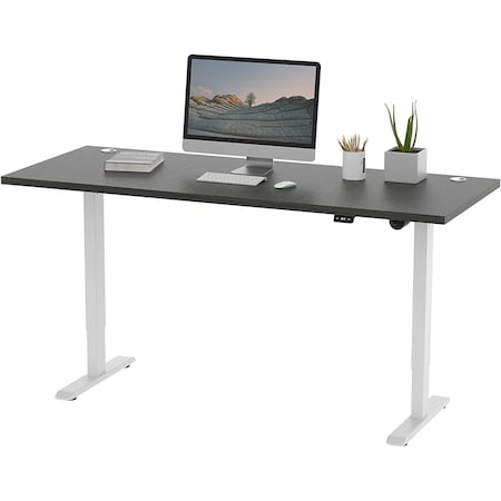 We'Re It Lift It Electric Sit Stand Desk, 46.25 H, 30 W X Laminate wood, metal, White VL12WH6030-6307
